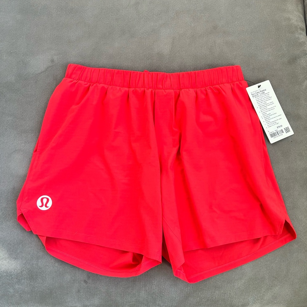 lululemon Men’s Bright Red Running Shorts (lined)